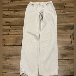 Vintage 90s Banana Republic White Jeans Straight Fit Size 31x34